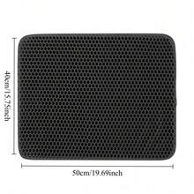 1pc Cat Litter Mat, EVA Anti-Slip Waterproof Cat Litter Mat, Easy To Clean Anti-Splash Cat Litter Mat, Cat Litter Box Accessories, Cat Supplies - Multicolor - View 14
