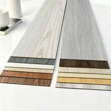 20pcs PVC Self-Adhesive Floor Tiles, Faux Ceramic Tile & Wood Grain, Waterproof, Wear-Resistant, Suitable For Bedroom, Bathroom, Living Room Floor Renovation And Decoration - 20Pcs - View 2