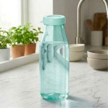 Garrafinha De Agua Milk Plástico 580ml Infantil Squeeze Escolar Crianças Volta às Aulas Viagem Cores - Visão 5