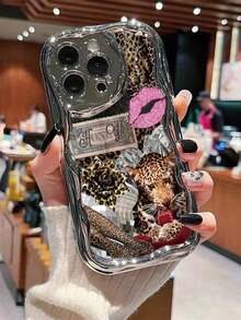 Cute Luxury Pink Leopard Print Sparkling Rhinestones Painted Electroplated Wavy Edge Novelty Phone Premium Case Compatible With IP17/IP17PROMAX/Iphone16/Iphone16pro/Iphone16promax/Iphone15/ XR /7p8p/P12promax/P13promax/P14PROMAX /P13/P14/P11/P12/P14 Women Soft Shockproof XS/S/XSMAX/78GES2 Fashionable Thick Cover Spring Gift Birthday Party Mom Gift - Thông số kỹ thuật - Xem 6