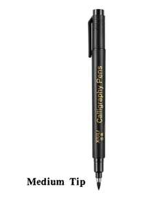 Bộ 4 bút thư pháp có thể nạp mực, 4 ngòi từ siêu mảnh đến lớn, mực đen, dùng để viết chữ Hán, vẽ tranh và ký tên. - 4 cái - Xem 9