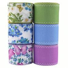 1/2 Roll Blue Floral Butterfly Decorative Ribbon Set, Polyester Fiber Craft Ribbon Suitable For Wedding, Bouquet Wrapping, Gift Packaging, Holiday Decoration, Clothing Sewing Decoration, Making Bows And More - Multicolor - View 10