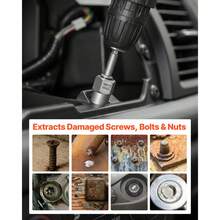 Screw Extractor Set With Drill Bits, 49 Pieces, Easy Out Nut Bolt Extractors And Drill Bits, With Adapters, Solid Storage Case, Cr-Mo Steel For Removing Rounded, Broken, Or Stripped Fasteners - Set Alat Pelepas Sekrup, 49 Buah - View 6