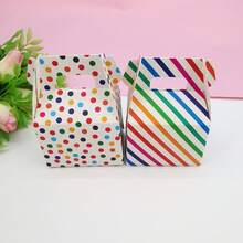 10/30 hộp quà cưới sọc cầu vồng và chấm bi, hộp giấy mini gấp gọn sáng tạo, hộp quà kẹo cưới, hộp quà tinh tế cho tiệc sinh nhật, đám cưới, tiệc theo chủ đề. - Xem 1