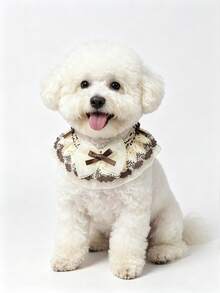 2pcs Cute Lace Pet Collar, Princess Style For Small Dogs & Cats, Soft Absorbent Lace Scarf, Adjustable Neck Decor - Multicolor - View 9