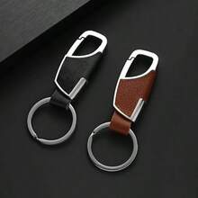 Móc khóa da thời trang mới dành cho nam và nữ, móc khóa kim loại treo eo, quà tặng tốt nhất, trang sức móc khóa - A - Xem 1