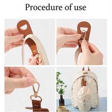 Portable Hat Clip, Leather Hat Hanger For Purse & Backpack, Hands-Free Hat Holder, Secure Clip For Baseball Caps, Sun Hats, Travel Essential Accessory - Multicolor - View 2