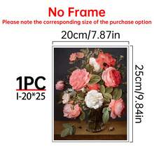 1/9pcs Vintage Dark Academia Canvas Wall Art Posters For Room Home Decor Room Decor Aesthetic Room Decoration Stuff,Optional Frame Room Decor Wall Decor Floral Still Life & Swan Oil Painting Prints, Moody Botanical Gallery Decor For Living Room - Multicolor - View 36
