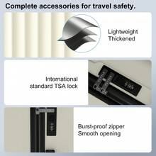 YSTYLE 3-In-1 Large Luggage Suitcase Sets, White Solid Hardside ABS Suitcase With TSA Lock, 4 Slient Spinner Wheels Travel Set For Travel Must Haves,Cruise Essential,Vacation Durable Luggage Case Trolley Suitcase Spinner Suitcase Travel Luggage, Anti-Scratch Travel Suitcase, Hardshell Suitcase Suitcase Luggage,Combination Package Carry-On Suitcase With Wheels Travel Essentials Durable For Men For Women For Vacation For Business Large Capacity Travel Essential Travel Accessories Travel Organizer Travel Stuff - 白色 - 查看 9