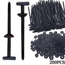 Multifunctional Thickened Nylon Self-Locking Cable Ties, Multiple Sizes And Quantities Available, Strong Wear-Resistant Secure Buckle, Convenient And Effort-Saving Binding And Fixing, Suitable For Automotive, Home Decor And Office Use, Practical And Versatile Storage Accessory - Black Threaded Cable Tie - View 13