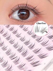 Lvcheryl 100 sợi mi giả hình hoa hướng dương không cần keo, tạo vẻ ngoài tự nhiên – Không cần keo, mi giả nhẹ, thích hợp trang điểm hàng ngày, có thể tái sử dụng, dễ dàng gắn chỉ trong 3 giây, mi giả tự dính. - C - Xem 9