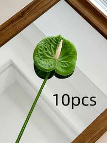 1pc/3pcs/5pcs Set, High-Quality Red Palm (Green), Soft PVC Material, Flexible Shape Easy To Store, Suitable For Home Decor, Office Decor, Party Decor, Desktop Decor, Vase Decor, DIY Flower Arrangement And More. - Green - View 12