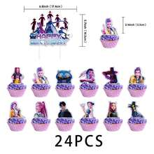 Bộ 1/24 trang trí tiệc sinh nhật chủ đề Halloween bán chạy mới, bao gồm các miếng chèn lớn & nhỏ và miếng chèn viền, quà năm mới, quà sinh nhật - Nhiều màu - Xem 4