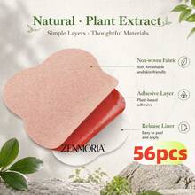 56Pcs, Belly Patch, Extra Large Mugwort Moxibustion Patch, Non-Woven Material, Breathable, Suitable For Belly, Shoulders, Back, Waist - 56pcs - 查看 8