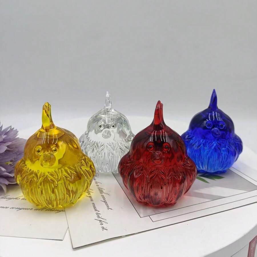 1件水晶玻璃挣扎小鸟摆件,创意家居装饰,仿真动物工艺摆件,适用于客厅和桌面 - B - 查看 1