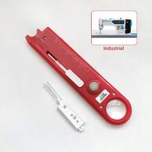 New Automatic Needle Threader, Convenient And Quick Sewing Machine Needle Threader, Comes With Hook Needle, Suitable For Industrial Flat Sewing Machines And Vintage Foot-Operated Sewing Machines - Red Needle Threader - Industrial Model - View 12