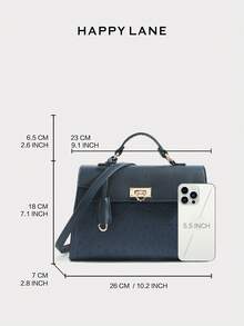 HAPPY LANE Dark Blue Ostrich PatternNiche Design. Features Include Dark Blue Ostrich Pattern Leather, Gold-Tone Hardware, Classic Flap Closure, And Versatile Handle/Shoulder Bag Style. A Touch Of Understated Luxury, Suitable For Daily Commutes, Business Meetings, And Any Occasion. - 鴕鳥紋藍 - 查看 2