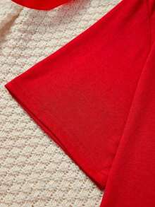 VintageCamiseta de manga corta de verano con cuello redondo, estampado de leopardo y gráfico de cereza, de estilo casual para mujerGraphic Tee - Rojo - Ver 4