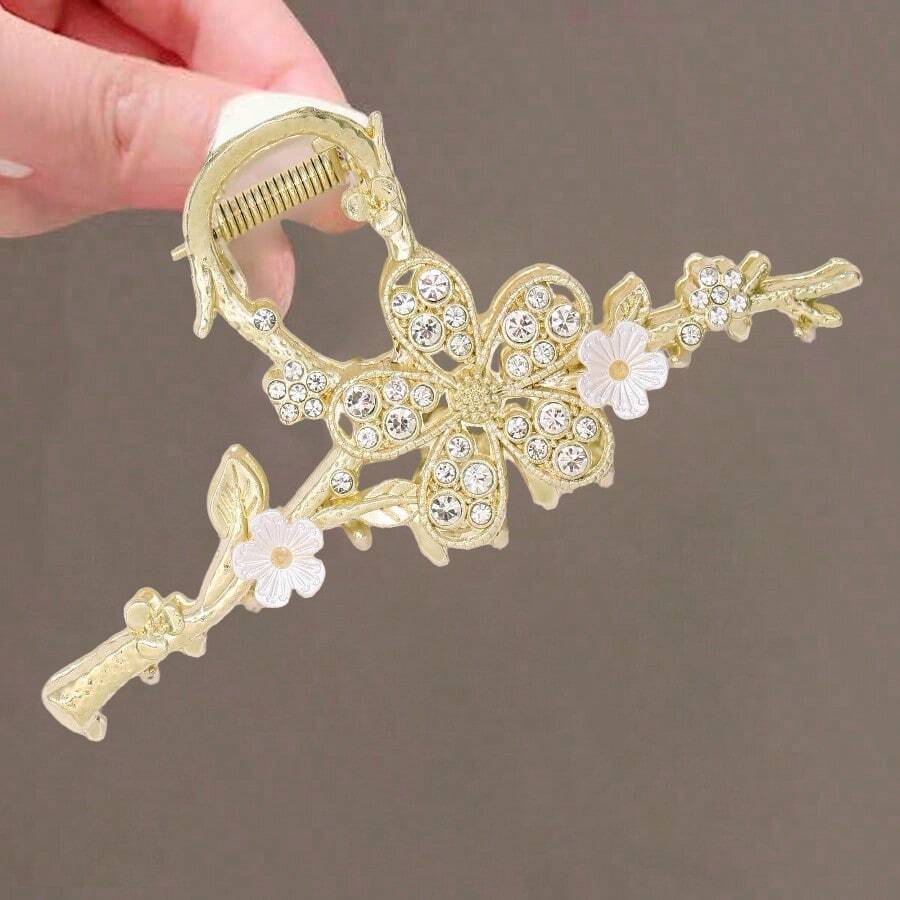 1 chiếc kẹp tóc kim loại kiểu dáng tối giản thanh lịch, thích hợp cho trang phục mùa hè, phụ kiện đi biển. - Nhiều màu - Xem 1