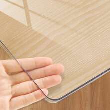 0.25mm Thick Transparent Table Cover Protector, Transparent Tablecloth For Restaurant/Dining Table, Plastic Tablecloth, Table Cover, Dining Table Mat - White - View 2