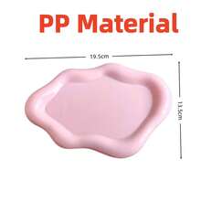 Bandeja de Joyería en Forma de Nube, Plato Decorativo para Anillos, Pendientes, Pulseras y Collares, Bandeja de Plástico para Decoración de Dormitorio Femenino - Rosa - Ver 3