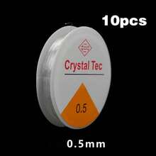 10pcs Elastic Beading Cord, Glass Beading String, DIY Handmade Jewelry String, Transparent Crystal Elastic Rope, Beading Cord For Making Bracelets, Necklaces, Pendants And Jewelry - Multicolor - View 14