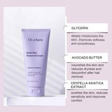 OceAura 100g/3.53oz Hair Removal Cream,Gentle And Non-Irritating To Skin, Semi-Permanent Hair Removal, Suitable For Facial, Lip, Underarm, Leg, Arm, And Intimate Areas - 紫色 - 查看 4