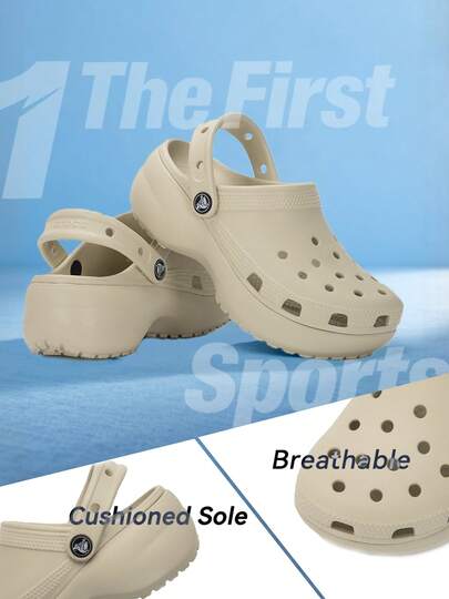 Crocs Dép xăng đan rỗng dành cho nữ, dép đi biển, dép thường ngày đa năng 206750-2Y2