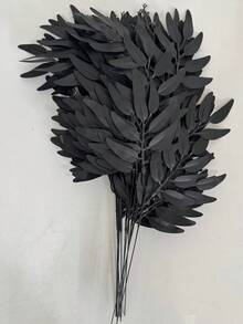 1/5/10/20 Pcs Artificial Greenery Stems, 19.7 Inch Fake Willow Leaves Branches, Artificial Greenery Spray For Wedding Bouquets, Arch Decor, Table Centerpieces, Vase Filler, Home Decor Gifts, Birthday Graduation, Etc., Faux Plants - Black - View 8