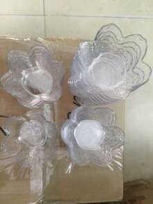2/4/6/10件套塑料迷你樱花酱料碟套装，粉色樱花水晶塑料开胃菜碟，蘸酱碗，品尝盘，托盘，调味碟，小碗，冰淇淋小吃酱油调味碟 - 無色 - 查看 8