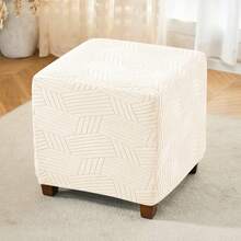 1/2 chiếc bọc ghế đôn Jacquard chống bẩn, bọc ghế đôn co giãn dùng cho ghế sofa gia đình, khách sạn, quán bar, phòng khách. - Màu be - Xem 5