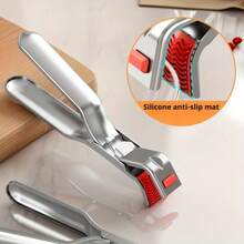 1/2pcs Stainless Steel Heat Resistant Clip, Kitchen Bowl Clip, Steamer Clip, Tray Clip; Non-Slip High Temperature Oven Tray Clip, Cooktop Tray Clip; Cooking Clip, Small Kitchen Tool - View 9