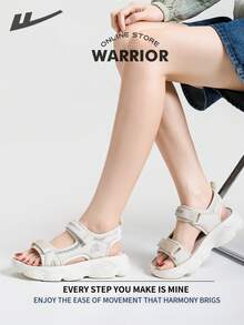 Dép xăng đan thể thao mùa hè Warrior dành cho nữ có đế mềm mại, thoải mái, thời trang, đa năng, kiểu dáng đơn giản, phù hợp cho hoạt động ngoài trời, đi làm, đi bộ trên bãi biển trong nhiều dịp. - Màu be - Xem 6