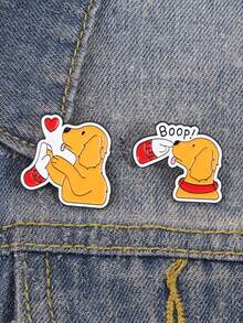 1 chiếc ghim cài áo hình chú chó dễ thương, ghim cài hình chó săn Golden Retriever "Boop!", ghim cài áo hình cún con ngộ nghĩnh, huy hiệu dành cho người yêu thú cưng, phù hợp cho phụ nữ và thanh thiếu niên. - Nhiều màu - Xem 3