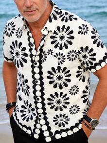 GOLDREDY Men's Casual Vacation Outdoor Minimalist Shirt - Black - View 3
