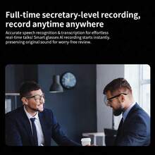LIGE 智能眼鏡 290mAh 電池容量 AI 語音助手 / 拍照 / 錄影 / 錄音 / 音樂控制 AI 翻譯 / 智能物體識別 / 觸控操作 / 音樂播放 時尚多功能智能眼鏡 - 查看 9