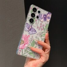 1 ốp lưng điện thoại TPU mềm chống sốc hình bướm, in UV họa tiết bướm và lá, tương thích với GALAXY (phiên bản quốc tế, không phải model này), 13C, 14C, 15C (phiên bản quốc tế, không phải model này), Honor 400, 400 PRO, 500, 500 PRO - Nhiều màu - Xem 3