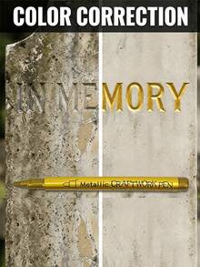 Gravestone Marker Pen | For Restoring Gravestones And Granite, Marble. Used For Faded Text On Stone Surfaces, Weather-Resistant, Quick-Drying Oil-Based Fine Tip, Suitable For Cemetery Maintenance And Marble/Tile Color Restoration, Specially Designed For Gravestone Care And Epitaph Restoration - Multicolor - View 6