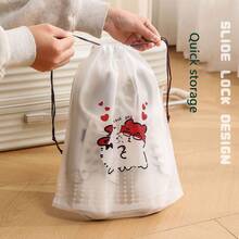 10 piezas Bolsas de almacenamiento de zapatos, bolsas a prueba de polvo para estantes de zapatos, diseño con cordón, conveniente y rápido, esencial para uso diario y viajes, adecuado para guardar zapatos, cosméticos, camisas, artículos de tocador y otros artículos pequeños - Multicolor - Ver 1