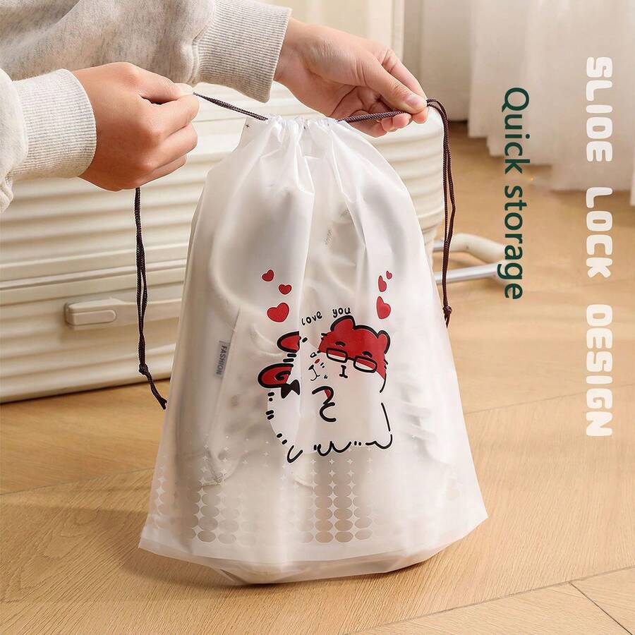 10 piezas Bolsas de almacenamiento de zapatos, bolsas a prueba de polvo para estantes de zapatos, diseño con cordón, conveniente y rápido, esencial para uso diario y viajes, adecuado para guardar zapatos, cosméticos, camisas, artículos de tocador y otros artículos pequeños - Multicolor - Ver 1