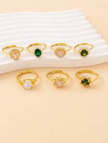 1pc Fashionable & Elegant Open Ring For Women, Suitable For Daily Wear, Gift - Gold - View 1
