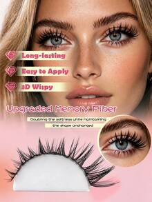 MAANGE 140 Stück flauschige Kunstmink Wimpern, verlängern Augenwinkel, vergrößern Augen, anime-artiges zierliches Wimpernbüschel in gemischten Längen, dichte & voluminöse Einzelwimpern für den Heimgebrauch, geeignet für ein dickes & natürliches Make-up Aussehen, DIY Schönheit, großes Wimpernset für Anfänger, Make-up Künstler, geeignet für Reisen, Partys, Arbeit von Frauen, ideales Muttertagsgeschenk - Schwarz - Übersicht 10