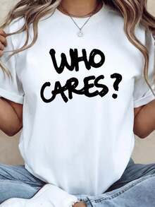 Who Cares Unisex T-Shirt, Yuuri Fans Tee, Music Fans Shirt - White - View 1
