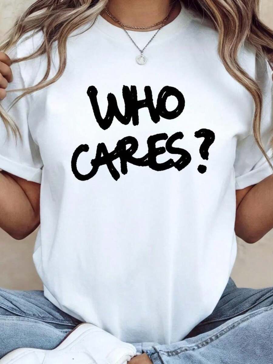Who Cares Unisex T-Shirt, Yuuri Fans Tee, Music Fans Shirt - White - View 1