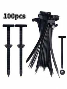 50/100PCS Universal Nylon Cable Tie Buckle Auto Fastener Screw Replacement Clip Car Fender Trunk Engine Guard Panel Wire Management Secure - Multicolor - View 14