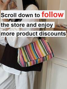1pc Fashion New PU Square Bag Solid Color Versatile Chain Shoulder Bag For Women - Multicolor - View 2