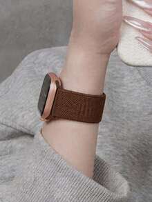 Huastonband Compatible With Apple Watch Band For Women 38/40/41/S10/11-42mm, 42/44/45/46/49mm Brown Nylon Band Comfortable And Breathable, Suitable For Apple Watch Band Women's SE/S10/S11/S9/S8/S7/S6/S5/S4/S3 Summer Sports Yoga Fitness Wear, Smart Watch Accessories Band, Men's Accessories Women's Accessories Beach Travel Graduation Season Student Gift, - Brown - View 8