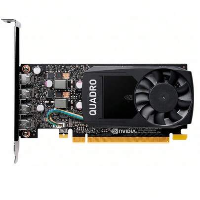 Nvidia Tarjeta gráfica profesional Quadro P620/P600/P5000, de altura completa de una sola ranura, salida de pantalla múltiple 4K (4 puertos Mini DP), adecuada para CAD, modelado 3D, renderizado, edición de video y entornos de estación de trabajo de varios monitores (carcasa industrial)