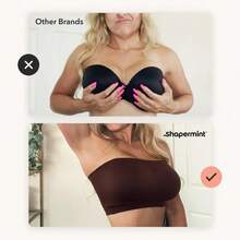 [Free Shipping]  Truekind Convertible Strapless Bandeau Bra With Wireless Comfort, Anti-Slip Grip & Removable Straps - White - View 3
