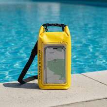 1pc 2L Outdoor Sports Waterproof Bag For Swim Hiking Dry Bag Waterproof Backpack With Integrated Clear Phone Pouch For Outdoor Activities Lightweight Waterproof Pool Bag - 黃色 - 查看 2